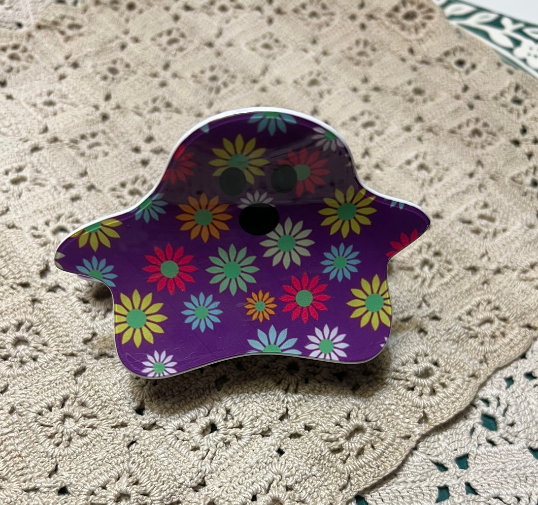 Halloween Cute flower ghost hair claw clip