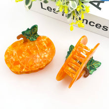 Load image into Gallery viewer, Orange Pumpkin Hair Claw Clip