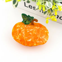 Load image into Gallery viewer, Orange Pumpkin Hair Claw Clip
