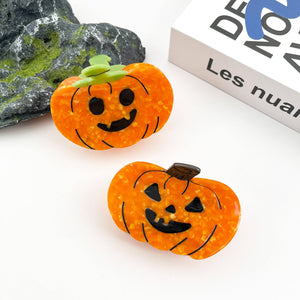 Pumpkin Acetate Claw Clip, Halloween Hair Clip