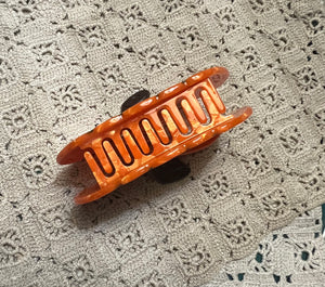 Pumpkin Acetate Claw Clip, Halloween Hair Clip