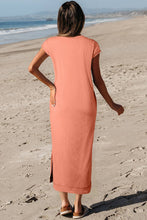Load image into Gallery viewer, Mineral Wash Pocketed T-shirt Long Dress