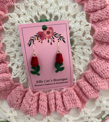 Rose earrings