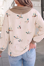 Load image into Gallery viewer, Mallard Duck Zip Collar Top