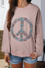 Load image into Gallery viewer, Floral Peace Symbol Pattern Sweatshirt